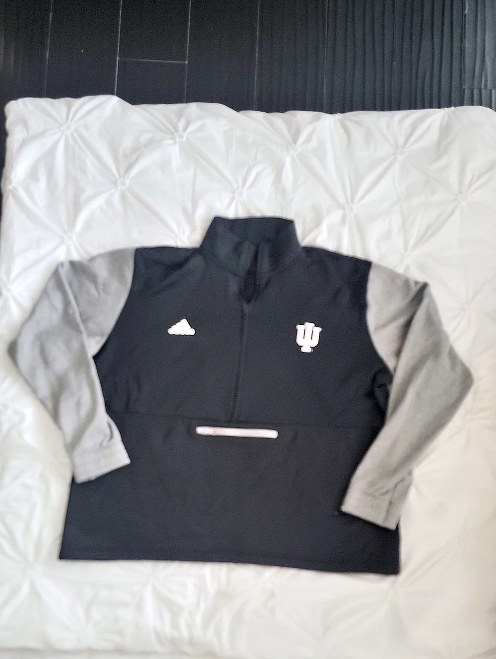 adidas Indiana Hoosiers Adidas Quarter-Zip Fleece Pullover
